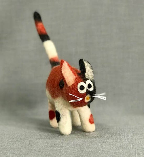 Hand Felted Cat